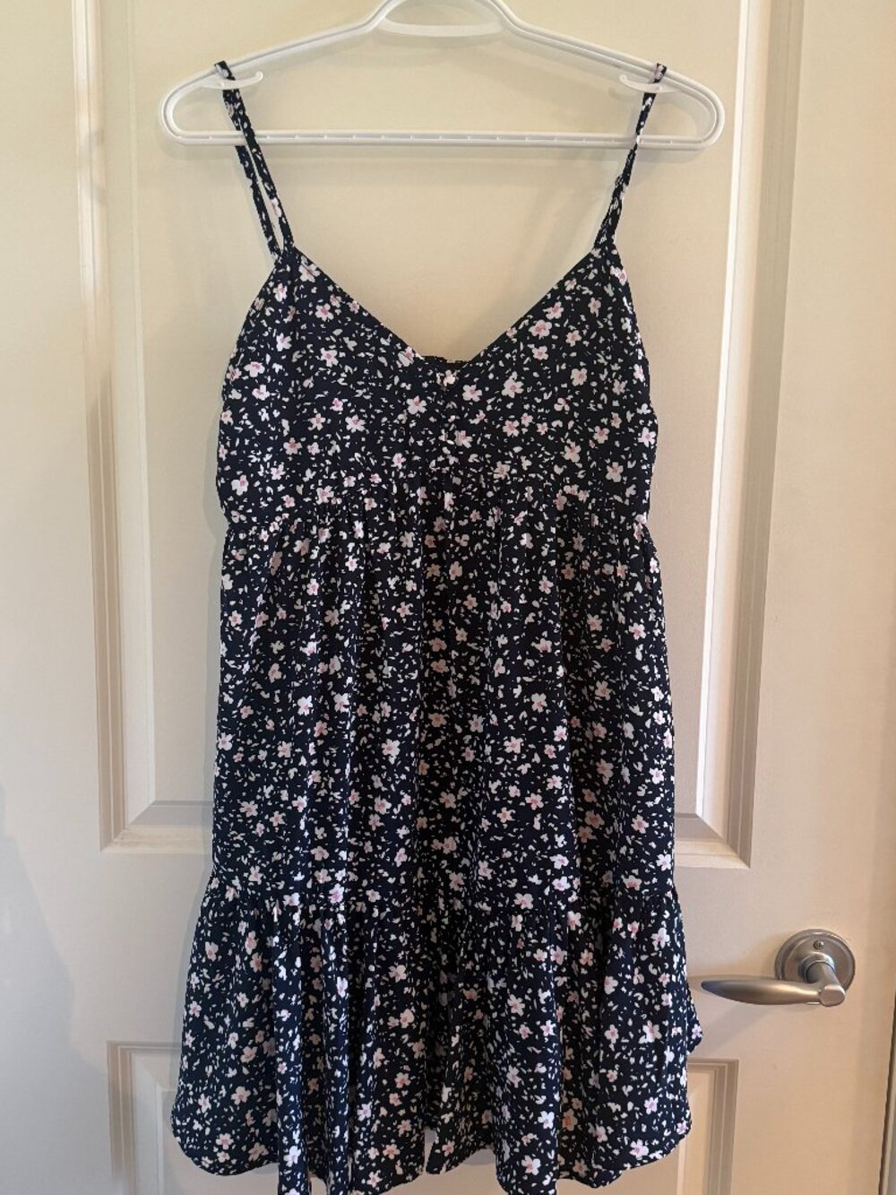Navy Floral Flowly Mini Dress